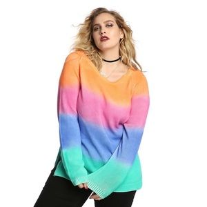 EUC Hot Topic Rainbow Sweater - XL